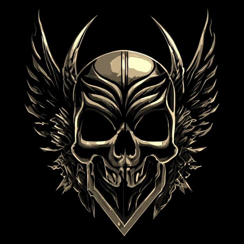 Winged skull