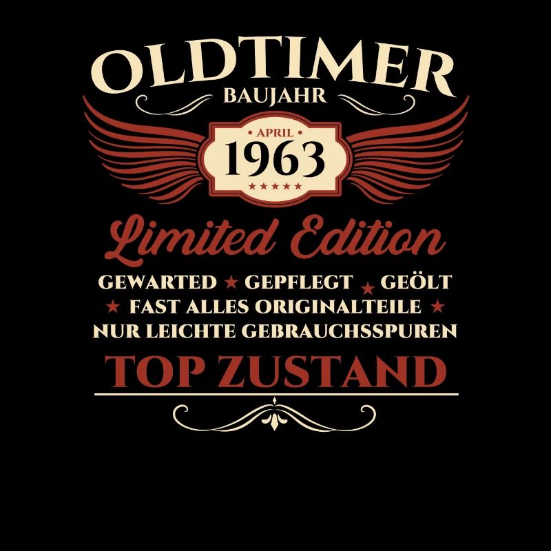 60. Geburtstag Mann Oldtimer April Jahrgang 1963