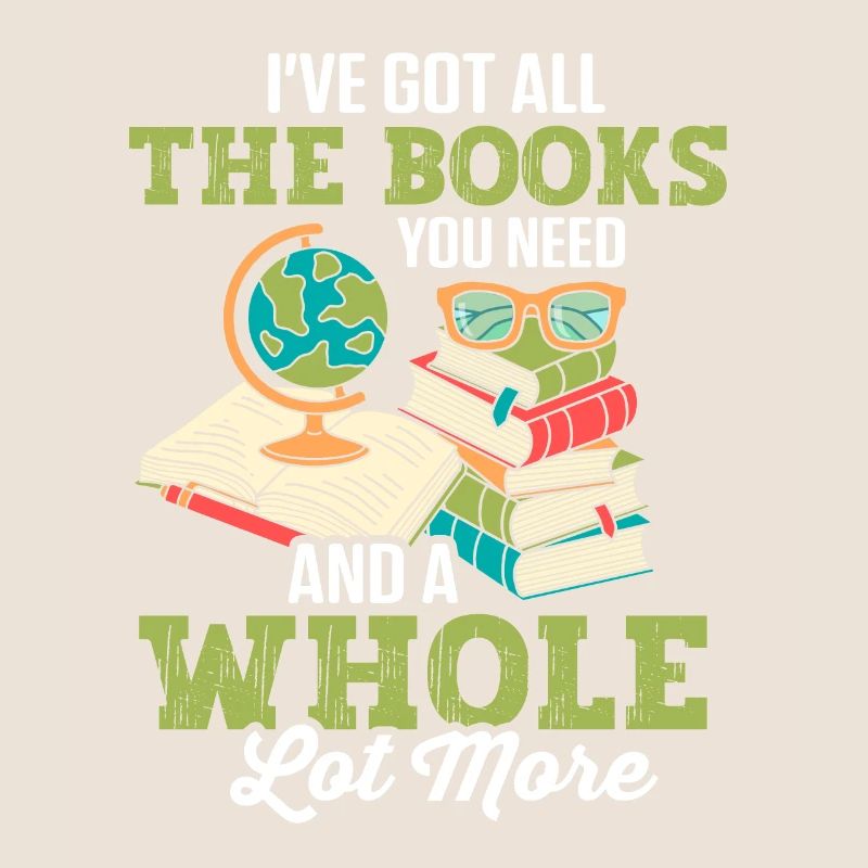 Librarian Bookworm Book Nerd Reading Library