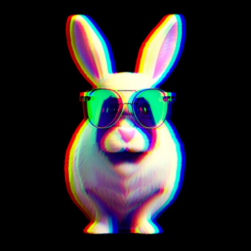 cool rabbit - glitch effect rabbit
