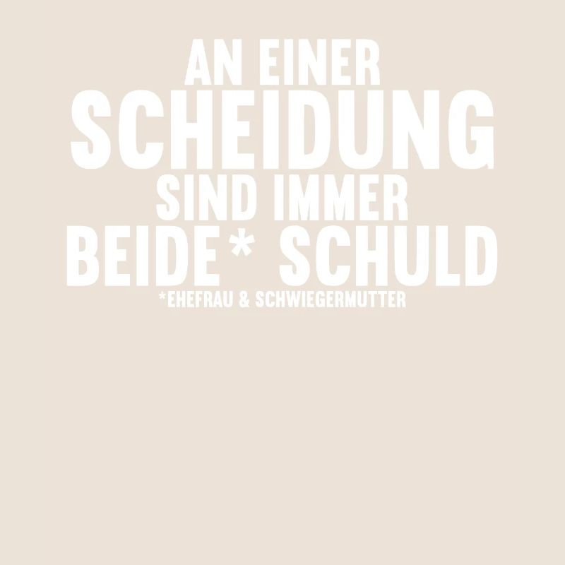 An einer Scheidung sind immer beide Schuld