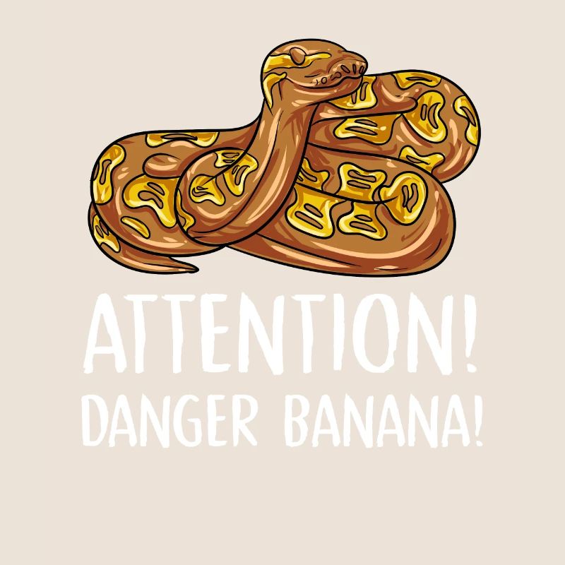 attention danger banane Design pour un amoureux du python