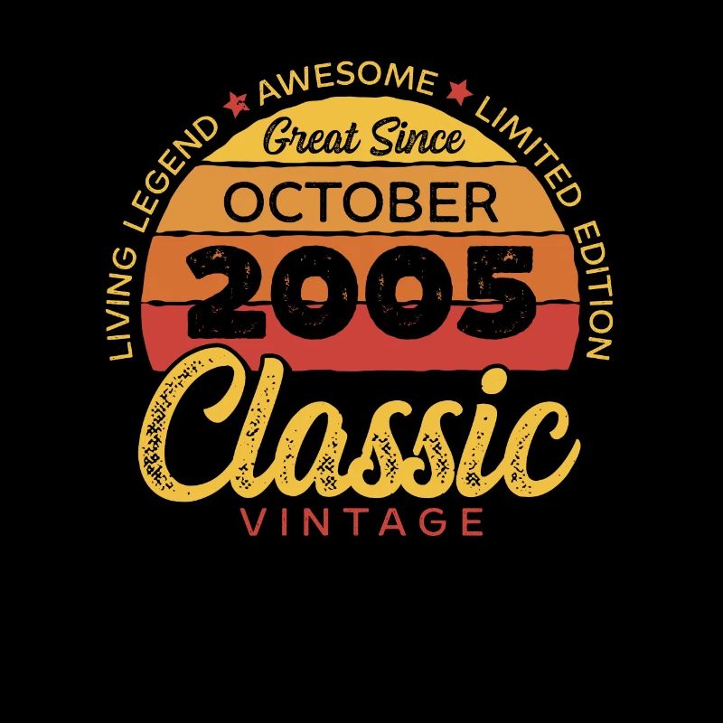 Retro 20 ans Octobre 2005 Anniversaire Millésime