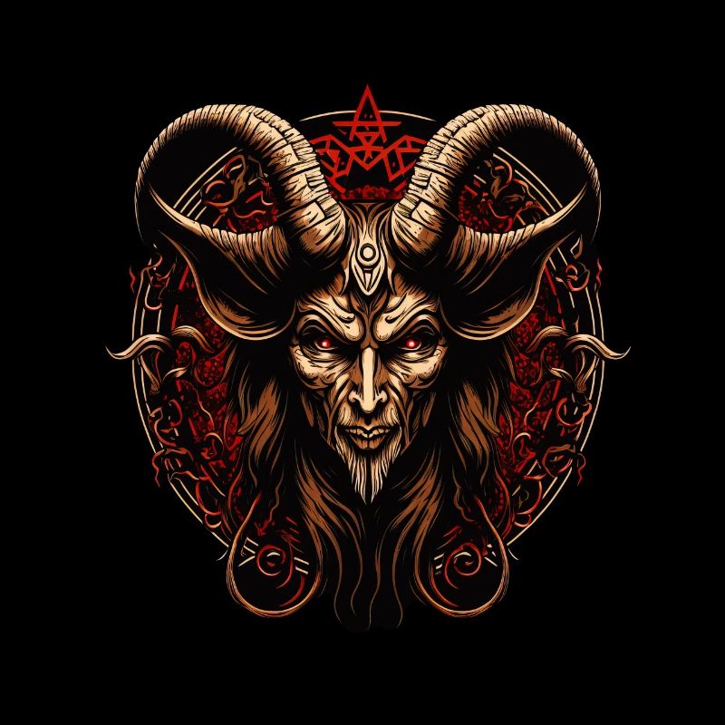 Baphomet Dämon Satanisch Goth Lucifer Okkultist