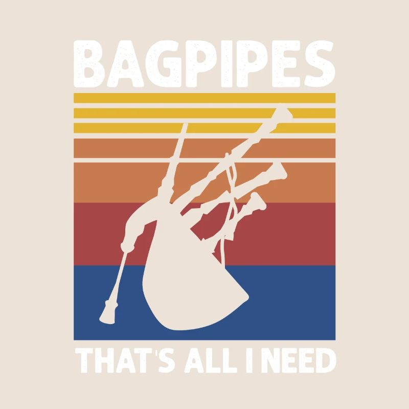 Conception de cornemuse pour la fierté écossaise et la cornemuse