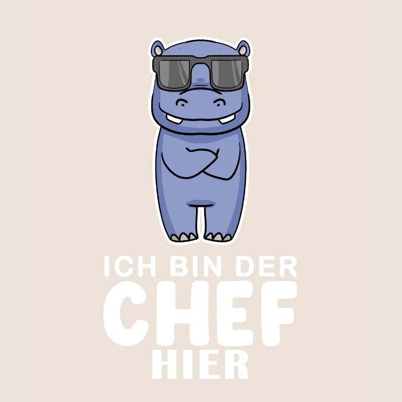 cooles Nilpferd Chef Spruch
