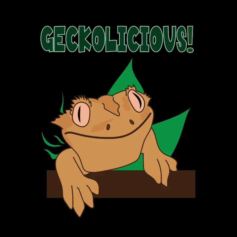 Geckolicious Funny Saying Cute Lizard Crested