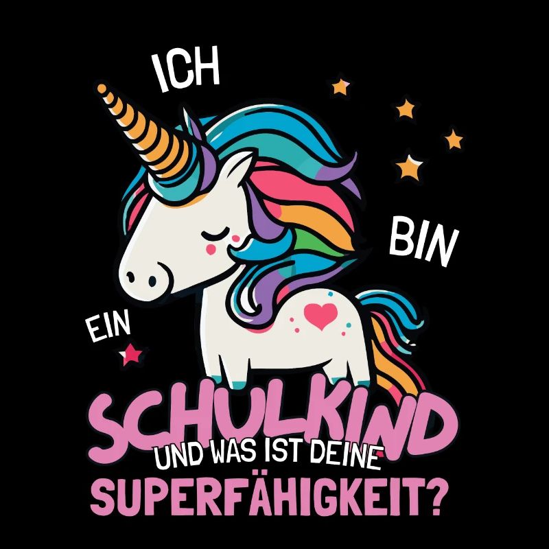 Schulkind Bye Bye Kindergarten Einhorn Schulanfang