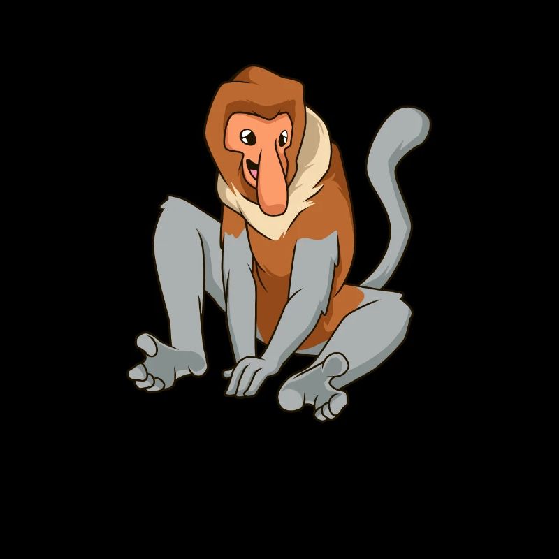 Kawaii proboscis monkey