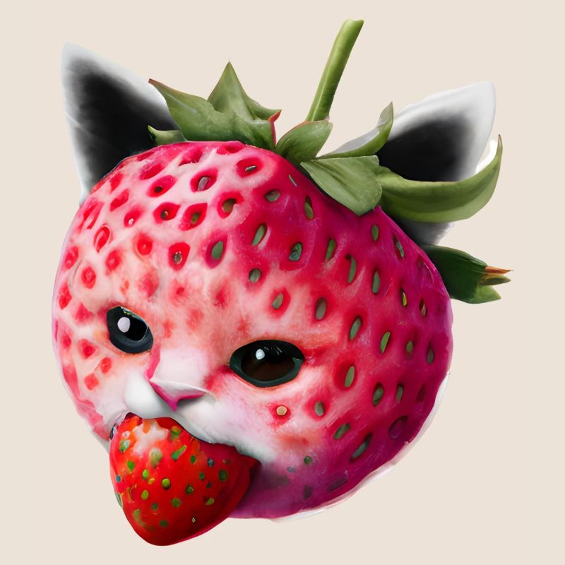 Erdbeerkatze