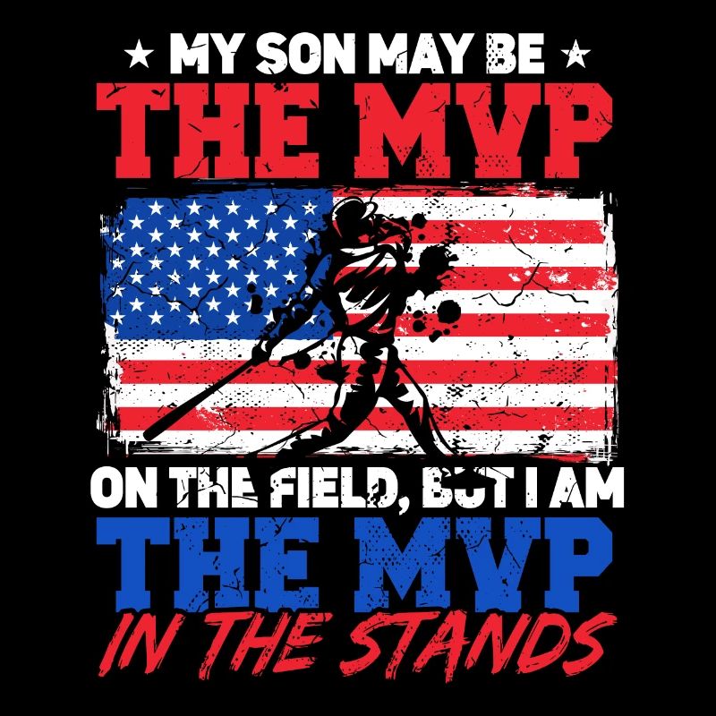American Flag Baseball Dad