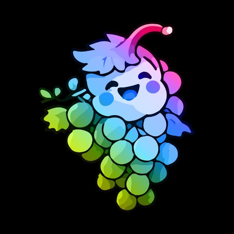 Weintraube Comic Bunt