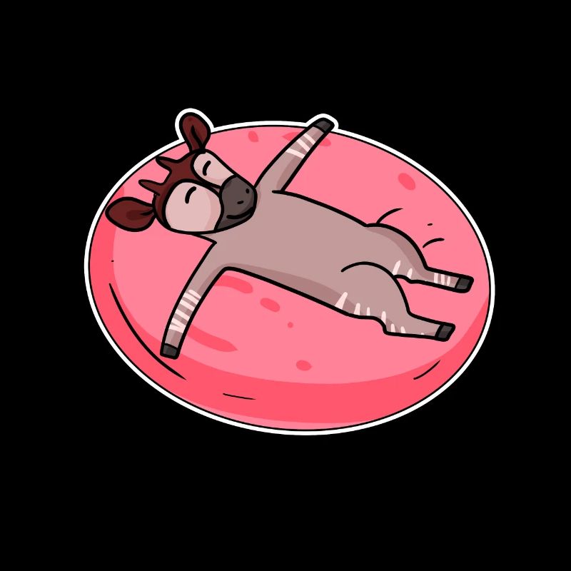 Sleeping okapi forest giraffe