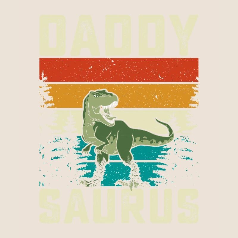 Daddy Saurus Regenbogen Hintergrund Dino