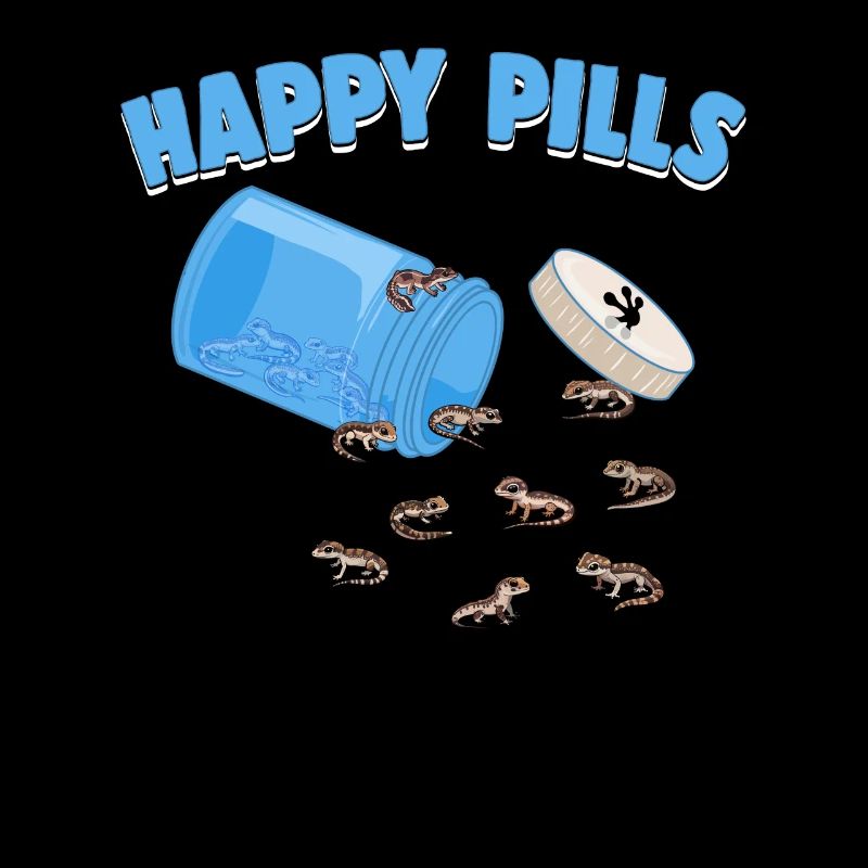 Happy Pills Lizards Drôle de Gecko africain à queue grasse