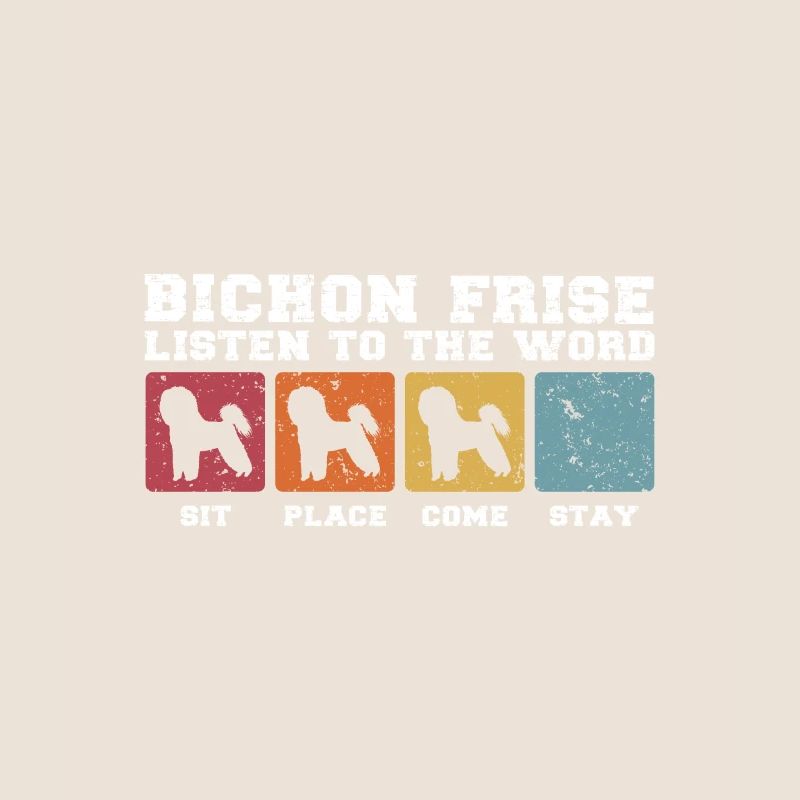 Bichon Frise écoute le mot