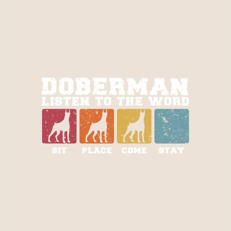 Doberman écoute la parole