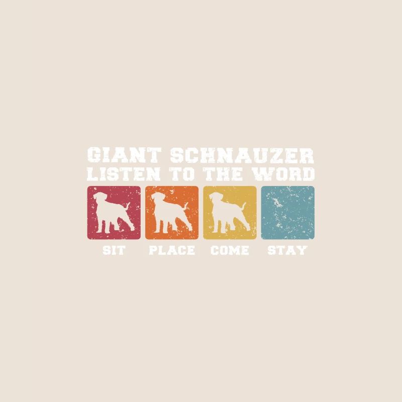 Schnauzer géant écoute le mot