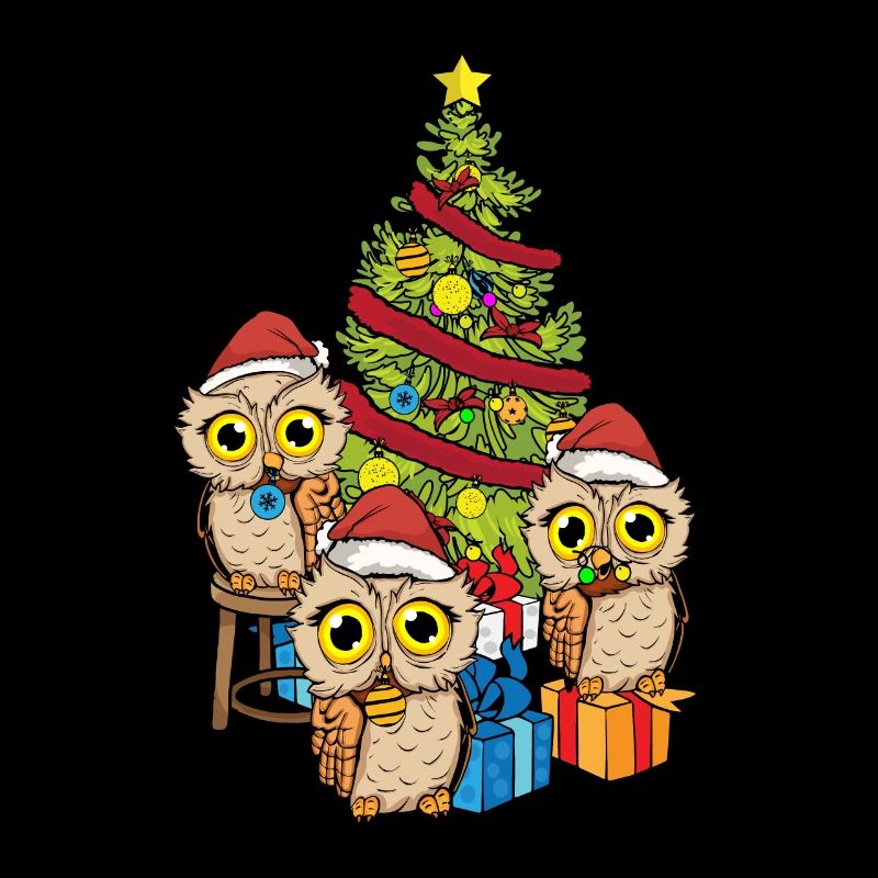 Weihnachtseule Weihnachtsbaum Weihnachten Eule