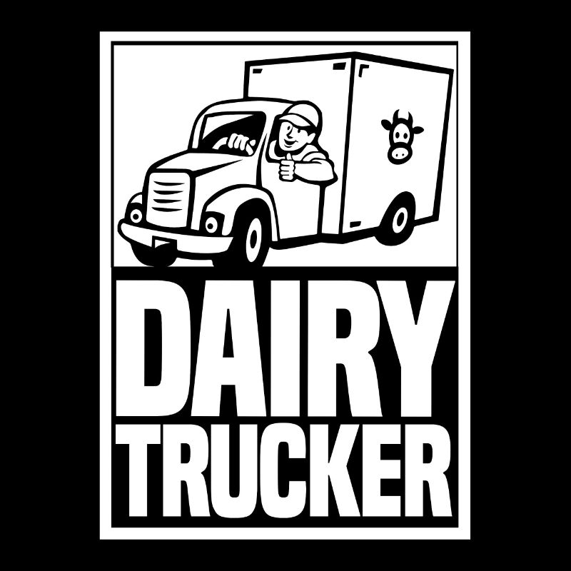 Camion de lait de vache Chauffeur de lait