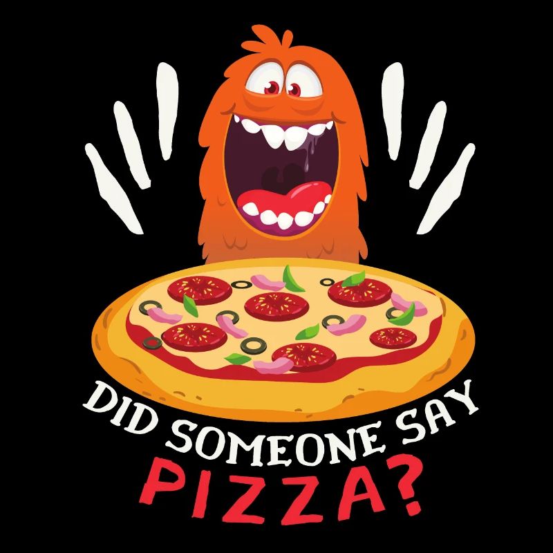 Funny Pizza Monster, Pizza Saying Comic