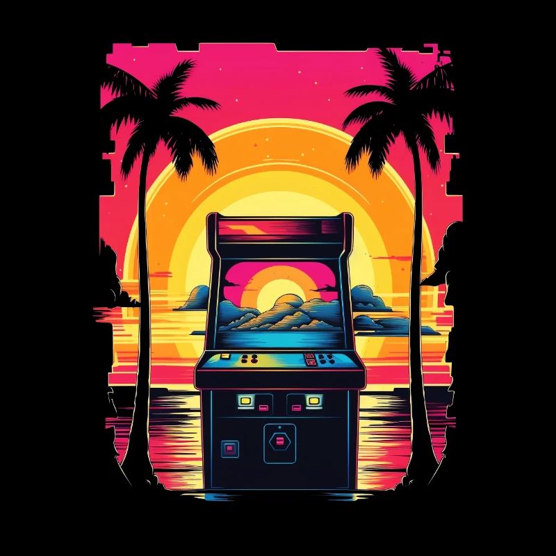 Pixel-Arcade-Controller Konsolenspieler-Abenteuer