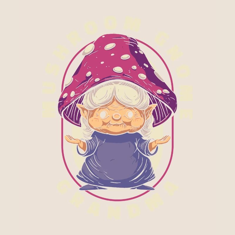 Cueilleurs de champignons Champignons Grand-mère Nain de champignons