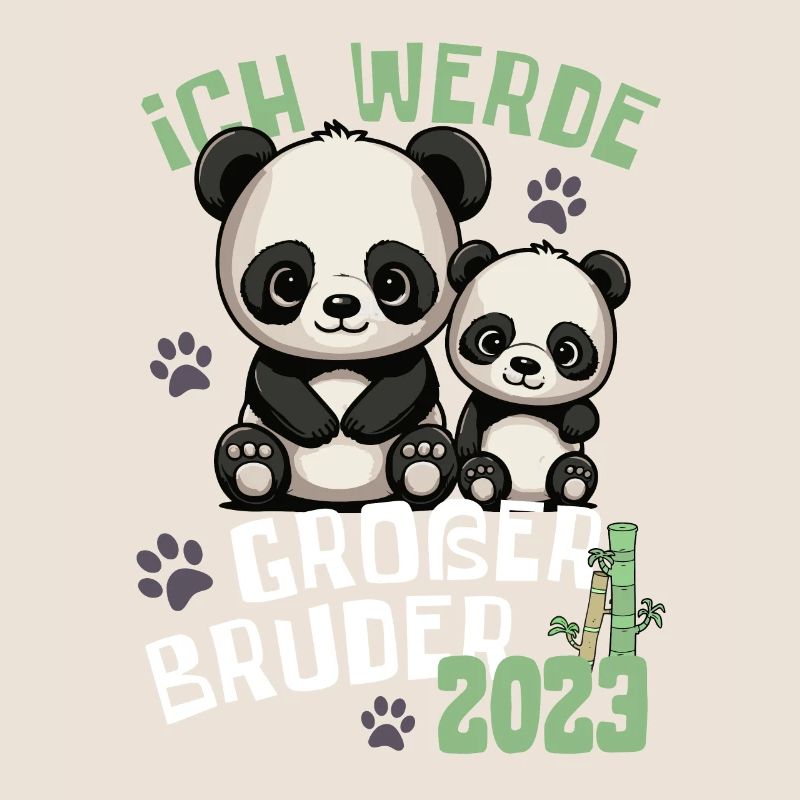 Ich werde großer Bruder 2023 - Süße Panda Brüder