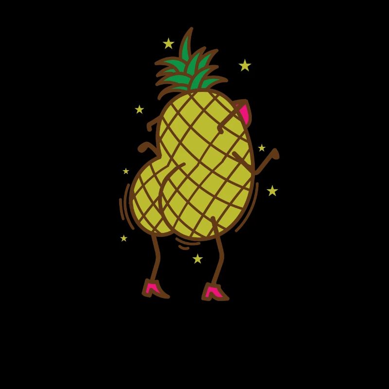 Pineapple dancing tropical sweet fruit