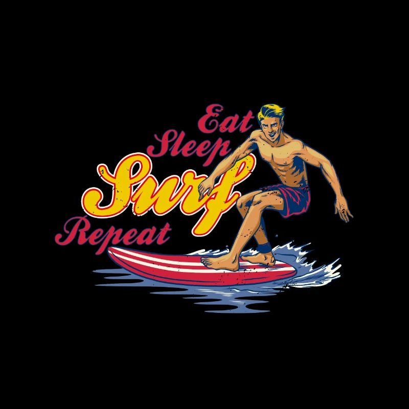 Eat Sleep Surf Repeat Cool Gift for Surfers