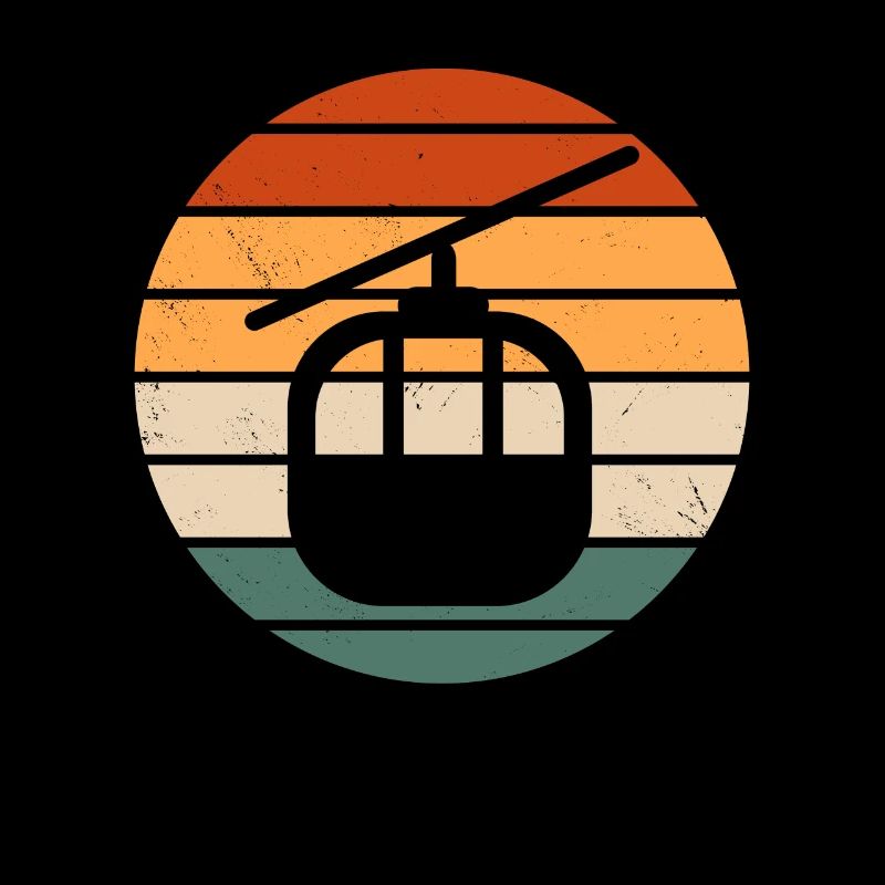 Retro Ski Lift Cabine Tenue