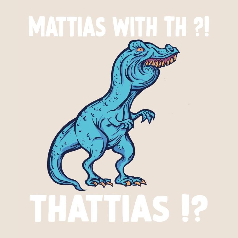 Matthias with Kenneth T-Rex Dinosaur Meme