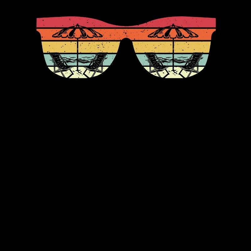 Retro Strandliege Sonnenbrille Design