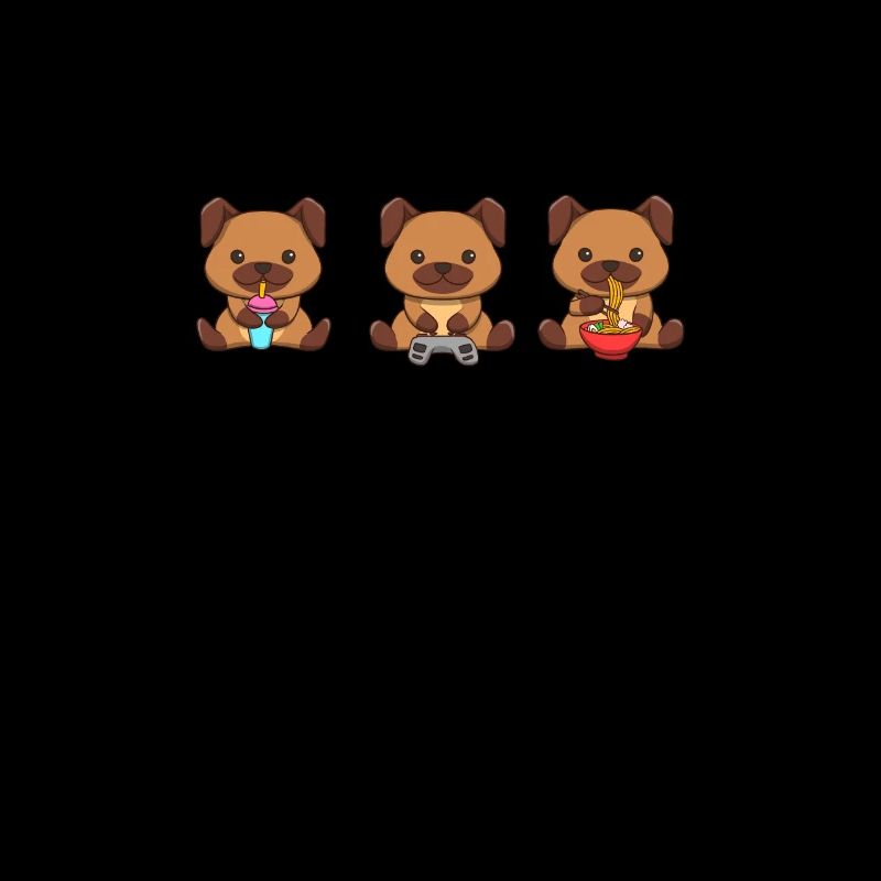 Dog Boba Tea Gaming Frame