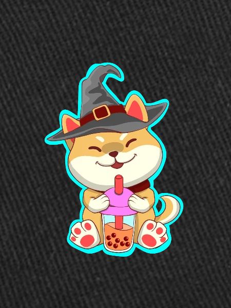Halloween Cat Bubble Tea