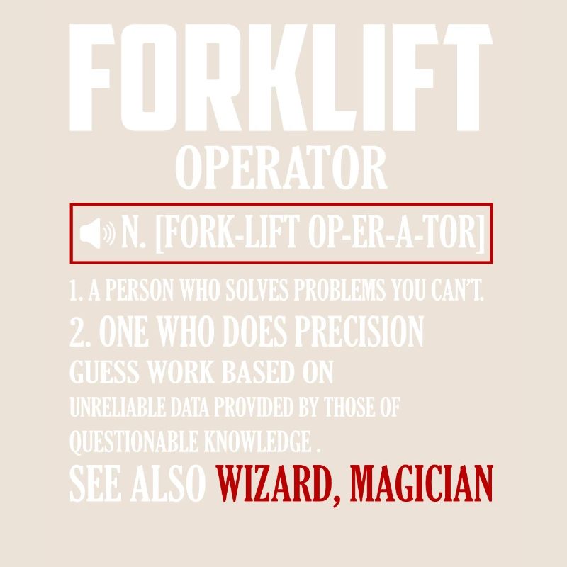 Forklift Operator Noun Driver Forklifter Operator