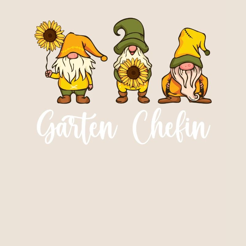 Garten Chefin Sonnenblumen Gartenzwerge