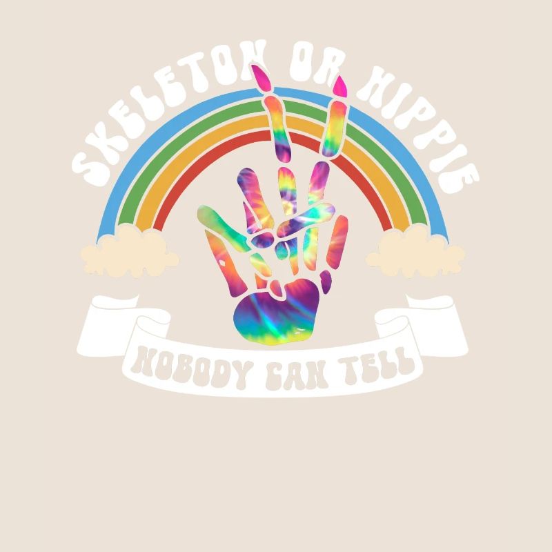 Skelett oder Hippie - Hippie Halloween