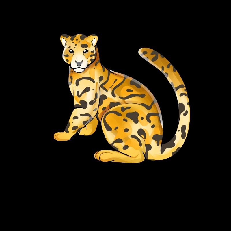 Drawing of a clouded leopard