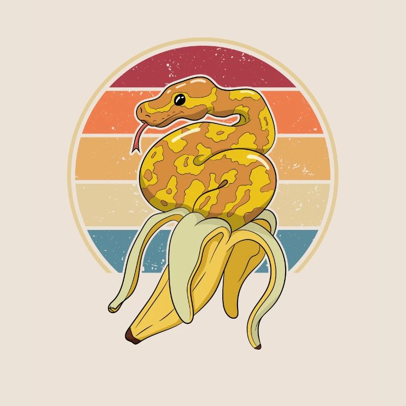 Retro Snake Scale Creepers Python Banana