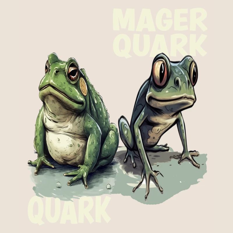 frog tadpole curd curd diet low-fat quark pun