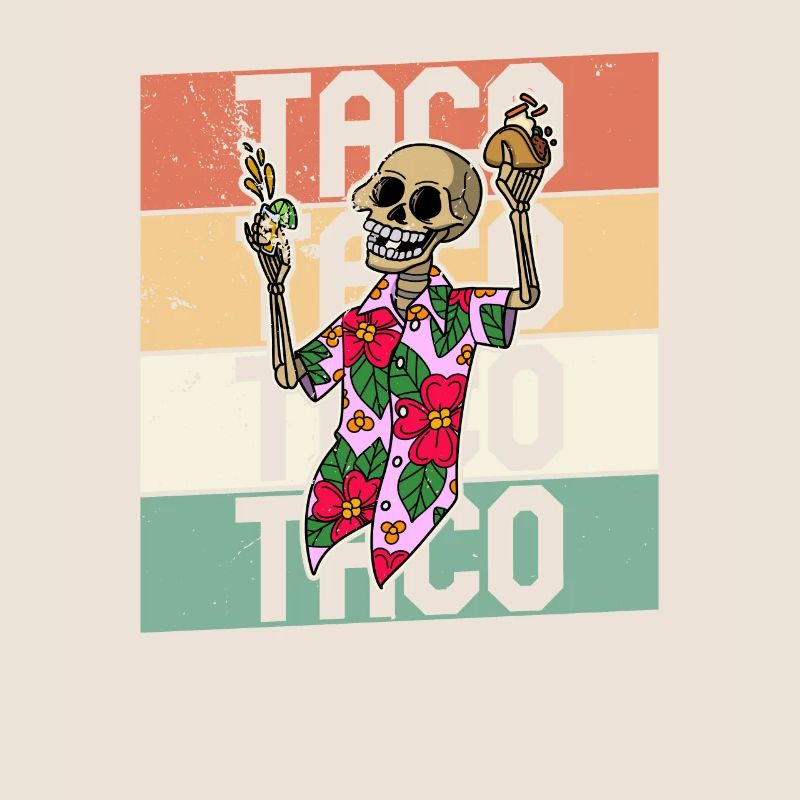 Taco d'été mexicain Skeleton Tequila Beach