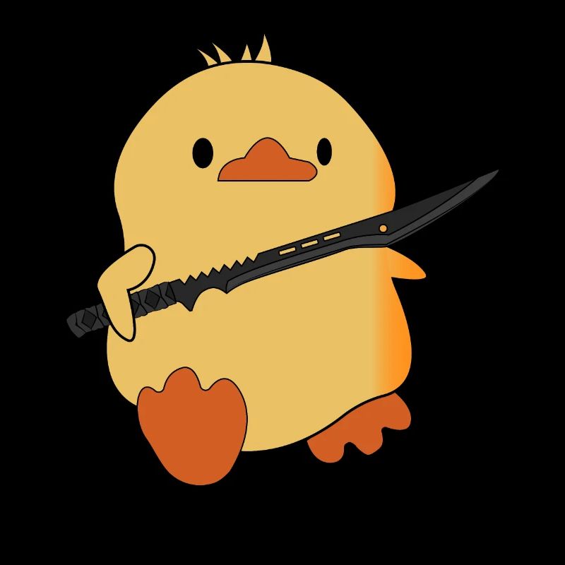 Drôle de canard avec épée - Katana