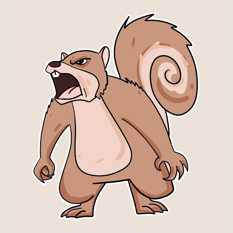 wütendes Eichhörnchen