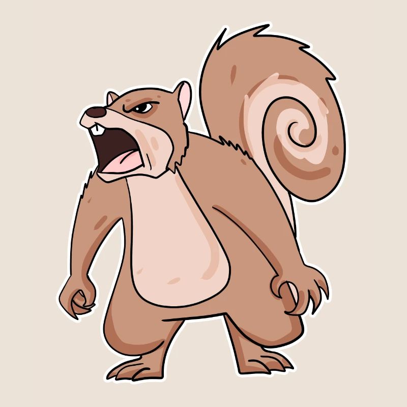 wütendes Eichhörnchen
