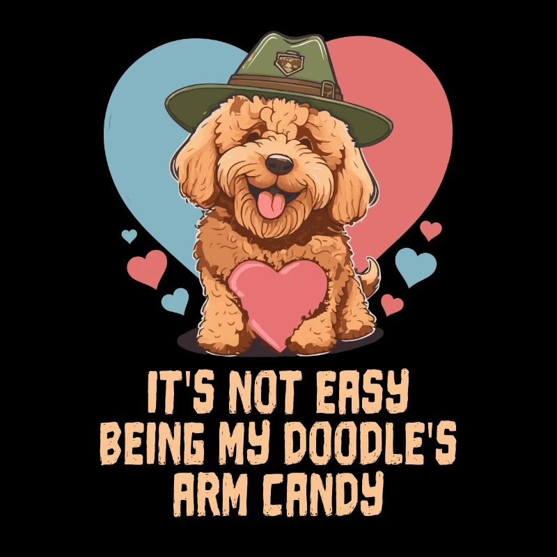 Pas facile d’être mon bras de griffonnage Candy Goldendoodle