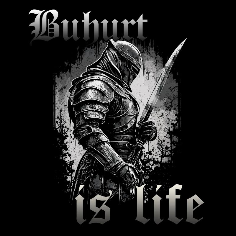Dunkler Buhurt Ritter Wettkampf Turnier Krieger