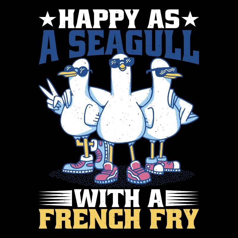Heureux comme une mouette avec une frite