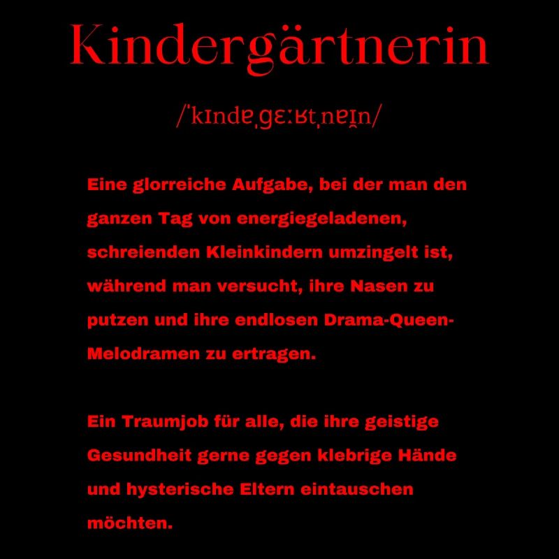 Kindergärtnerin Definition
