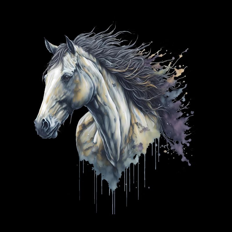 Gracieux cheval élégant aquarelle